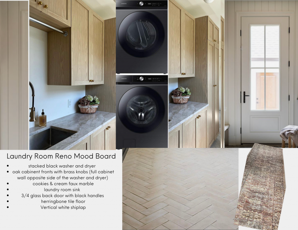 Laundry Room Renovation Mood Board For Brooke & Babies Blog | DIY Laundry Room Renovation on a Budget: Before & Design Inspo